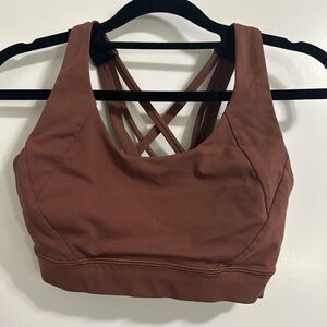 lululemon athletica Brown Criss-Cross Back Sports Bra